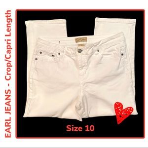 Earl Jeans - White Crop/Capri Length - Size 10